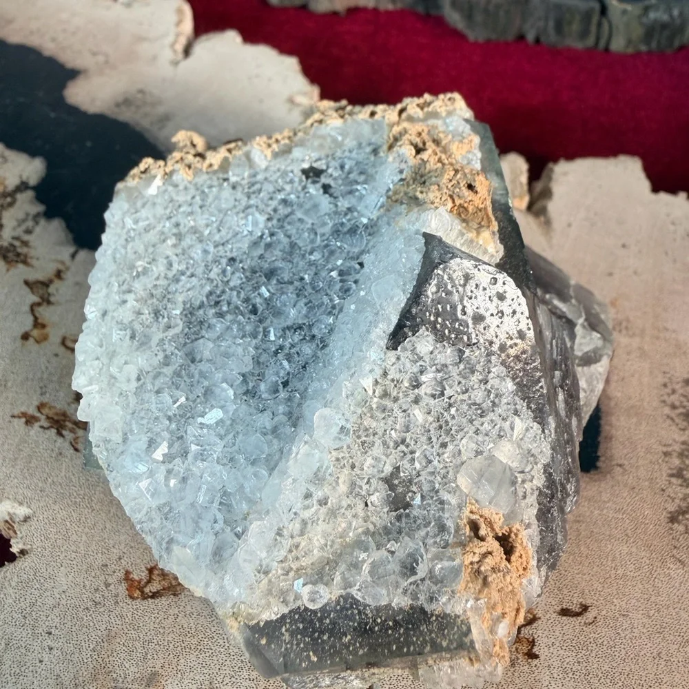 Natural Fluorite & Quartz Nigeria | Raw Crystal Specimen | Clarity • Focus • - Picture 2 of 8